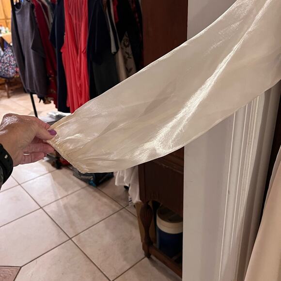 4 Si3nna ivory Sydney mini dress faux wrap ruched side wedding party size 1x - Picture 4 of 11